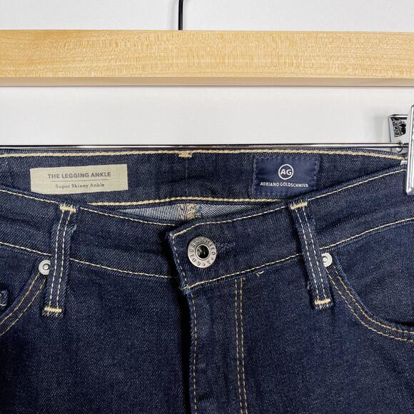 AG Adriano Goldschmied Womens 26 The Legging Ankle Super Skinny Jeans Dark Wash - Picture 7 of 9